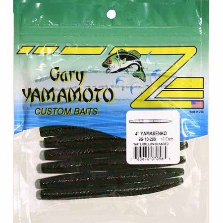 YAM-9S-10-208 4 in. Senko Watermelon Fishing Lure with Black & Red