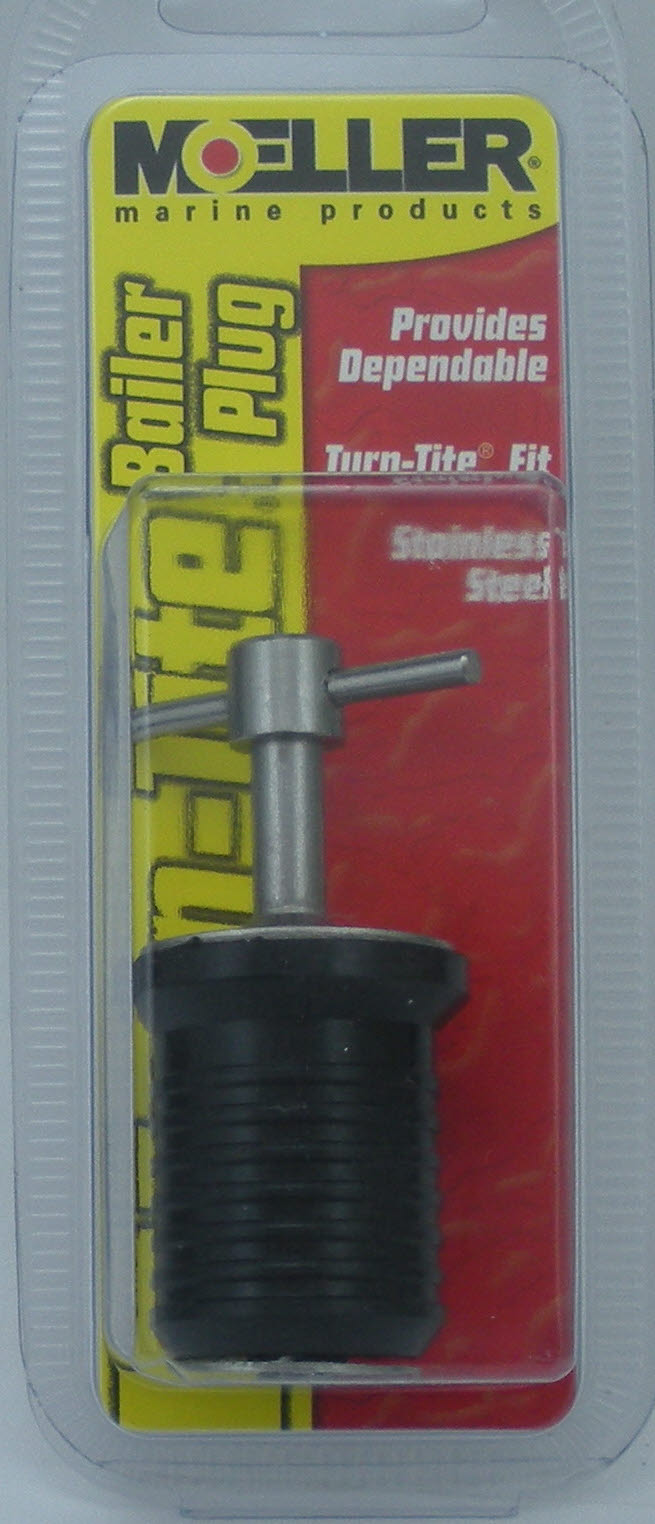 Moeller Stainless Steel Turn-Tite Adjustable Bailer Drain Plug 1