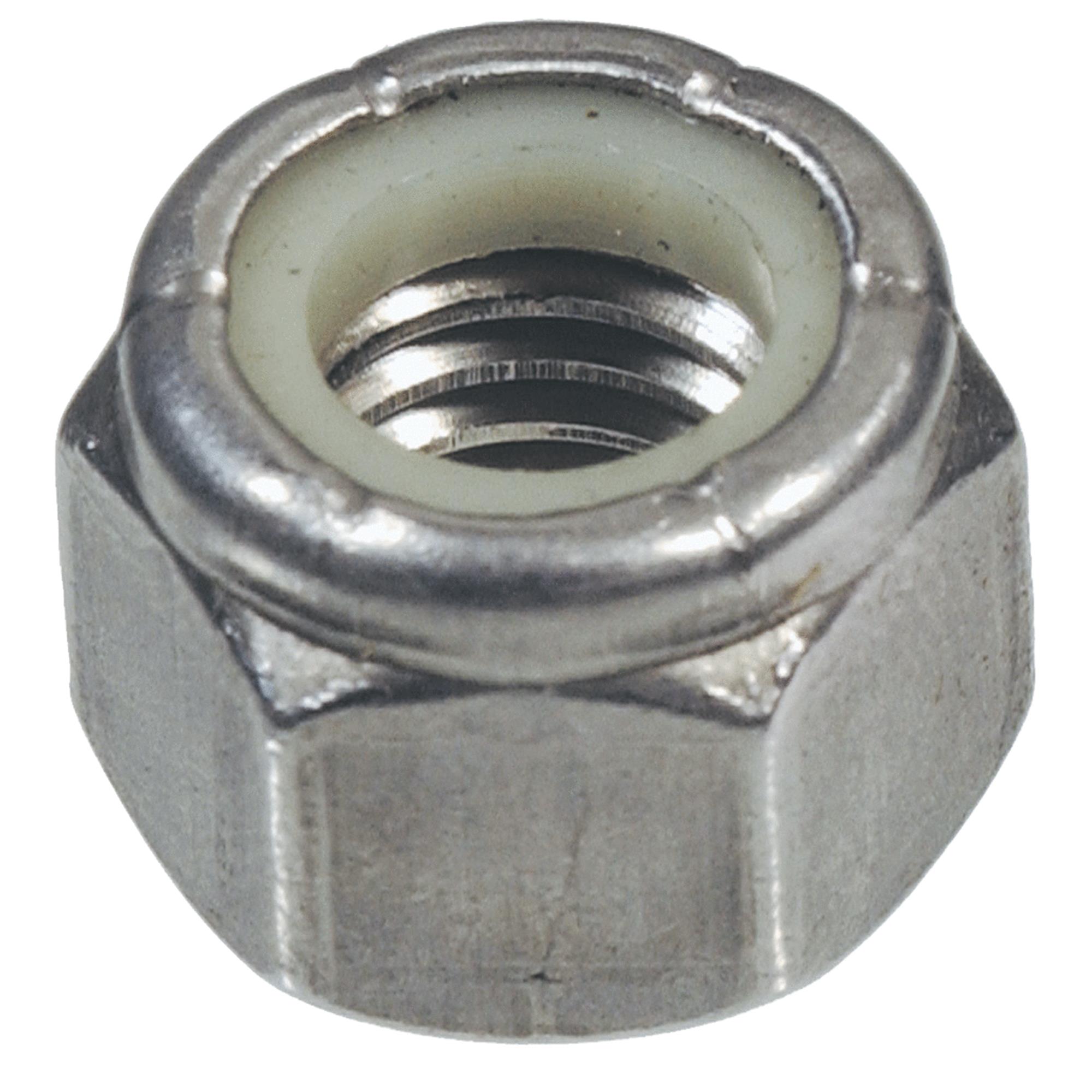 Hillman 1/4 in. Stainless Steel SAE Nylon Lock Nut 50 Pk