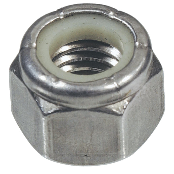 Hillman 1/4 in. Stainless Steel SAE Nylon Lock Nut 50 Pk