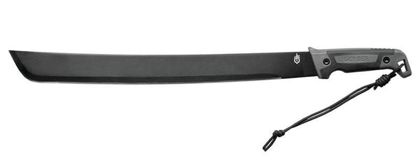Gerber 31-002848 Bush Machete Steel Blade Nylon Handle Grip Handle Black Handle 24 In L