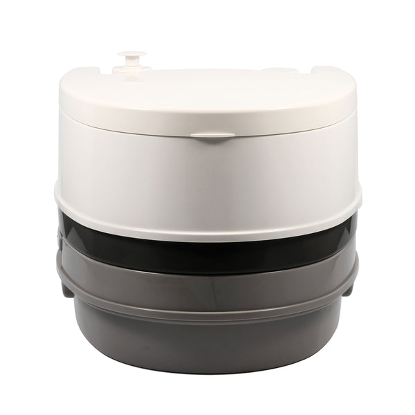 Camco Premium Portable Travel Toilet   2.6 Gallon  Measures 13 5/8-inches (H) X 16 5/16-inches (W) X 18 5/8-inches (D) (41535)   White