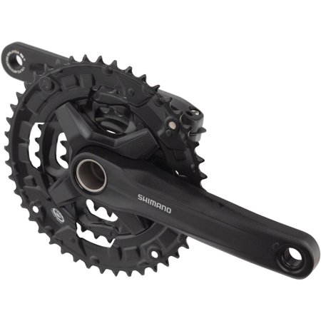 Shimano FC-MT210-3 Crankset - 170mm, 9-Speed, 44/32/22t, Riveted, 50mm Chainline, Black