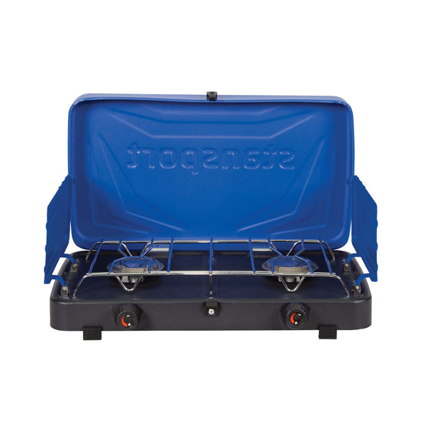 Stansport 2-Burner Regulated Propane Stove - 20,000 BTUs