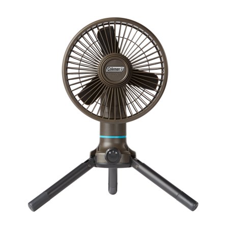 Coleman Onesource Multi-Speed Portable Fan & Rechargeable Battery Black Built In Flash Light