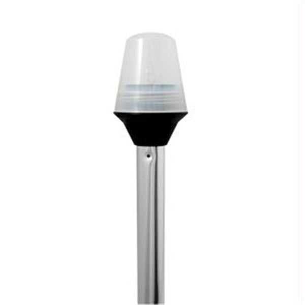 Attwood 36 in. Frosted Globe All-Round Light with 2-Pin Locking Collar Pole