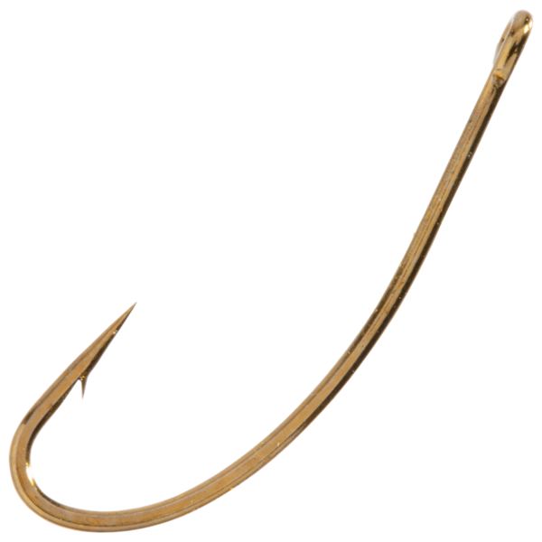 Mustad C53SNP Nymph/Dry Hook  Long  Curved  3X-Long  Forged  Straight - Bronze - 25 per Pack