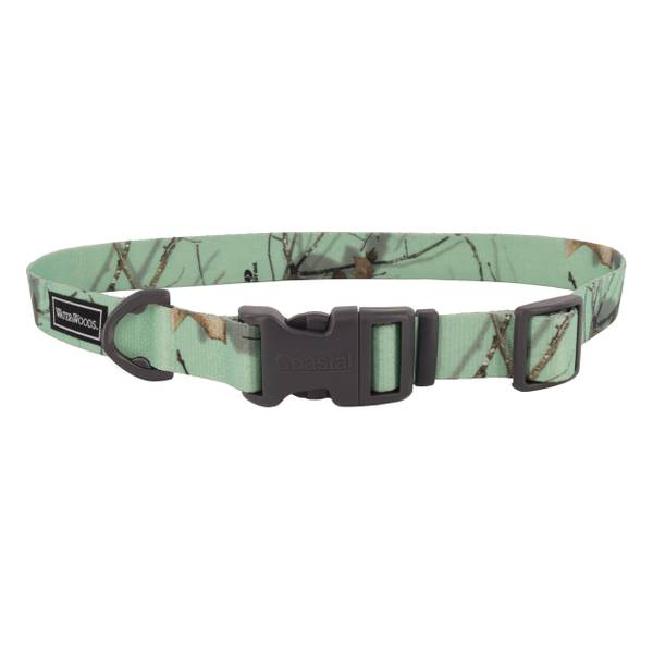Water & Woods Adjustable Dog Collar Country Roots Equinox Medium: 14-20-In Neck 1-In Wide