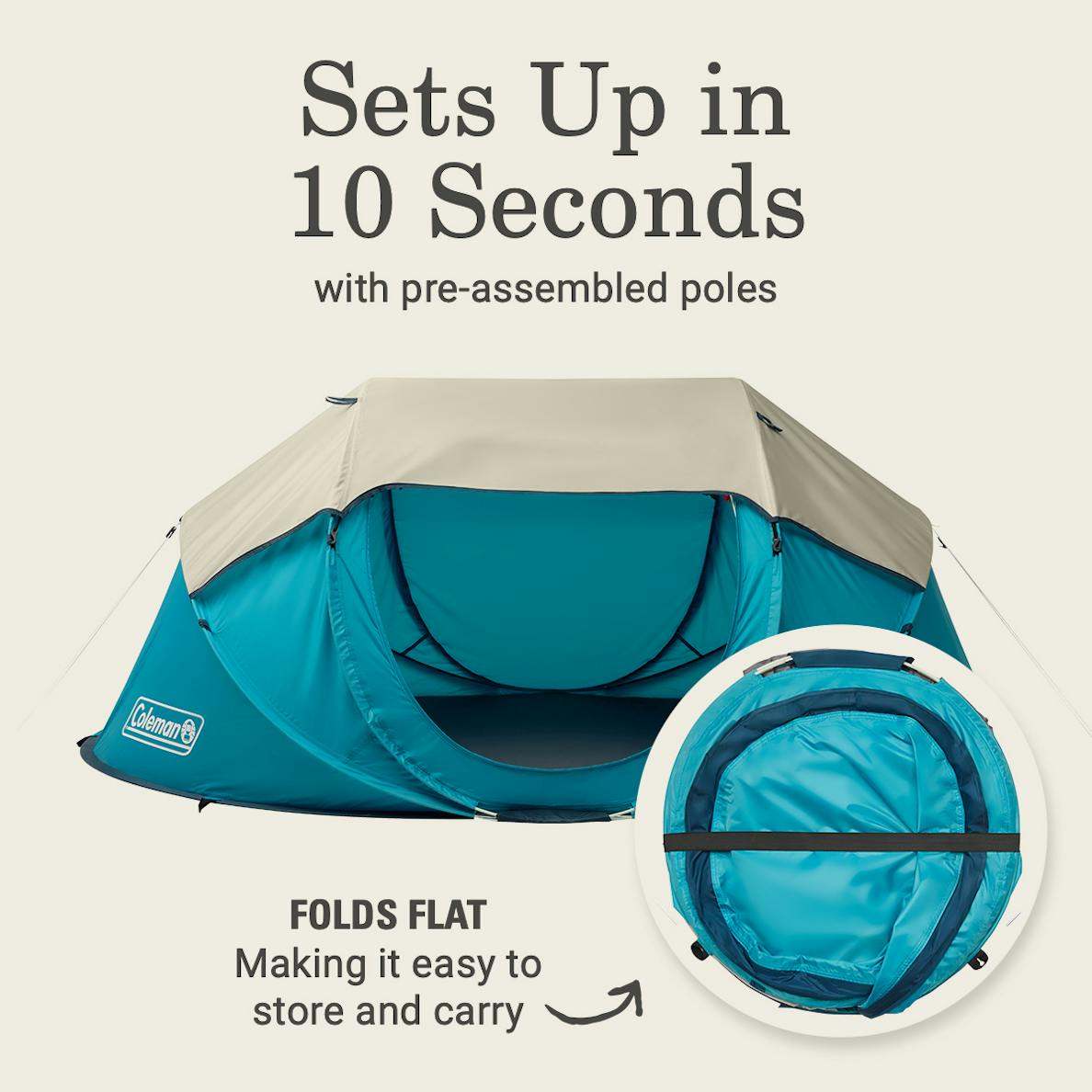 coleman pop up zelt Coleman 2-Person Camp Burst Pop-Up Tent