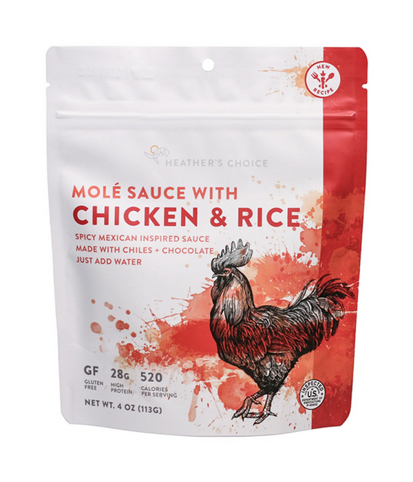 Heather's Choice Molé Sauce with Chicken and Rice