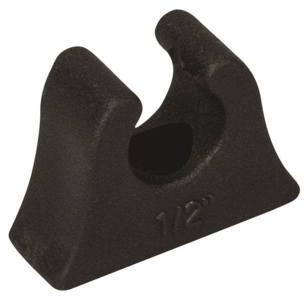 491349 1 in. Rubber Pole Clip Black for 3-491349-1