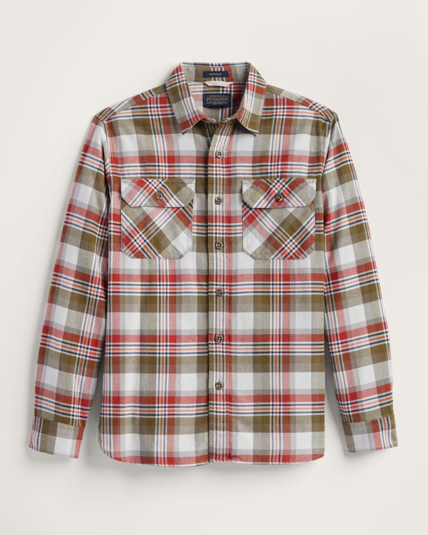 Pendleton Men's Plaid Burnside Doublebrushed Flannel Shirt