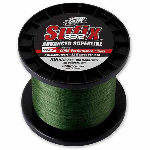 Sufix 832 Braid 20lb Line Low-Vis Green 3500 Yds 660-420G