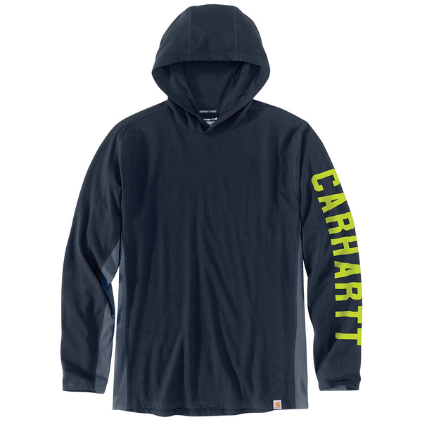 Carhartt Men'S Force Relaxed Fit Midweight Long-Sleeve Hooded Tee