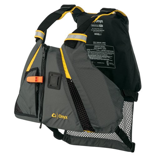 122200-300-020-18 Movevent Dynamic Paddle Sports Vest Yellow & Grey - Extra Small & Small