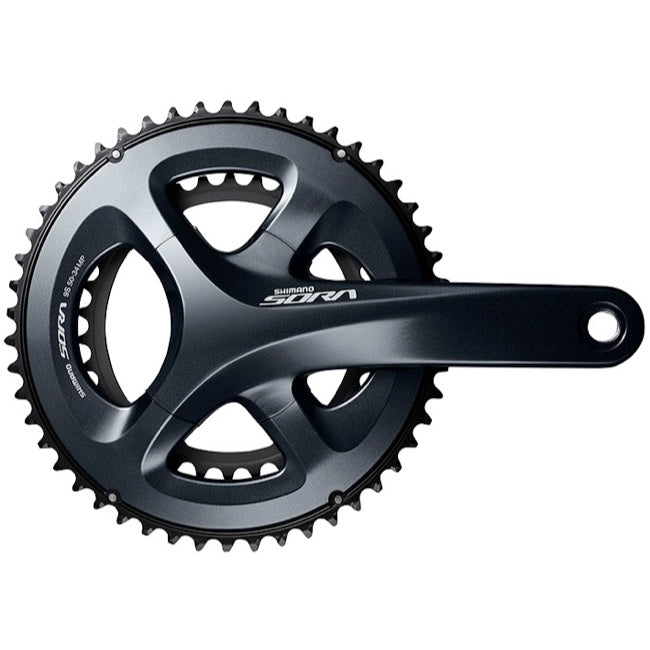 Shimano Sora FC-R3000 Crankset - 175mm, 9-Speed, 50/34t, 110 Asymmetric BCD, Hollowtech II Spindle Interface, Gray