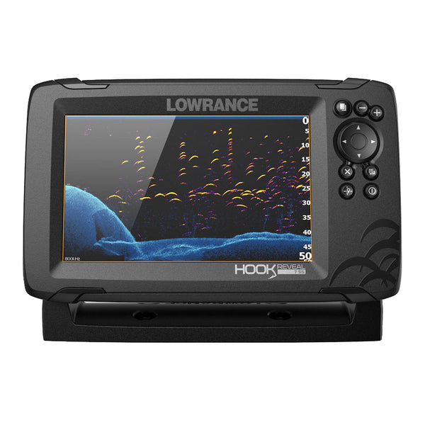 Lowrance HOOK Reveal 7 Combo with 50/200kHz HDI Transom Mount & C-MAP Contour + Card