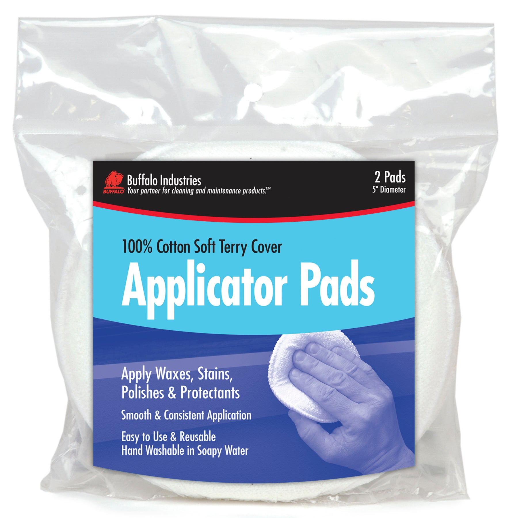 Buffalo Industries Terry Applicator Pads 4pk