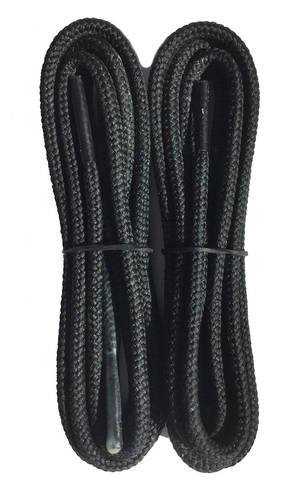 Obenauf's Boot Laces Industrial Strength Black Waxed Round Black -54"