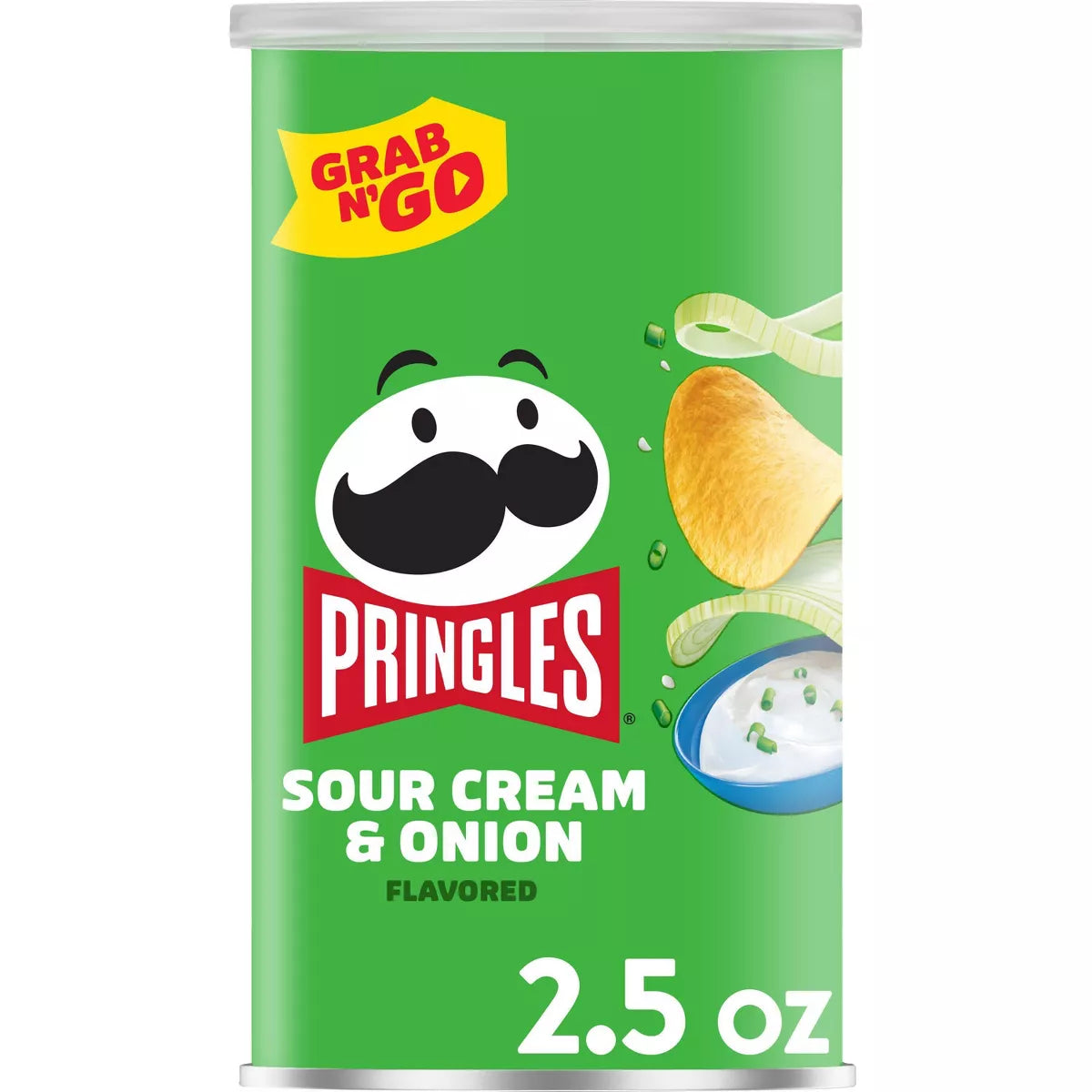 Pringles Grab & Go Large Sour Cream & Onion Potato Crisps Chips