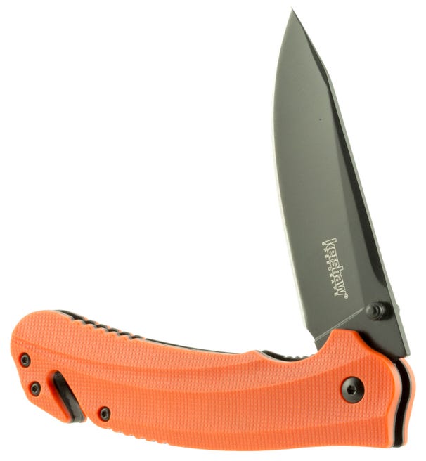 Kershaw Barricade Assisted Flipper 3.5in Drop Point Blade Orange