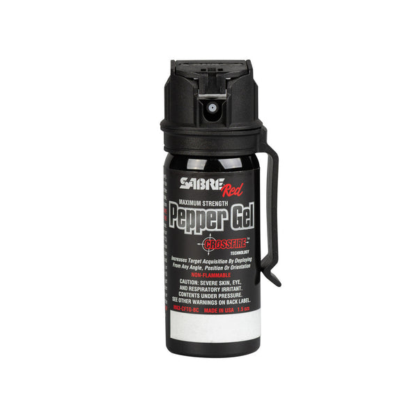 Sabre Crossfire Pepper Gel with Belt Clip