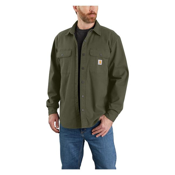 Carhartt Rugged Flex Relaxed Fit Canvas Fleece-Lined Shirt Jacket Men's