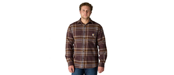 Carhartt Rugged Flex Relaxed Fit Midweight Flannel Long-Sleeve Plaid Shirt Men's