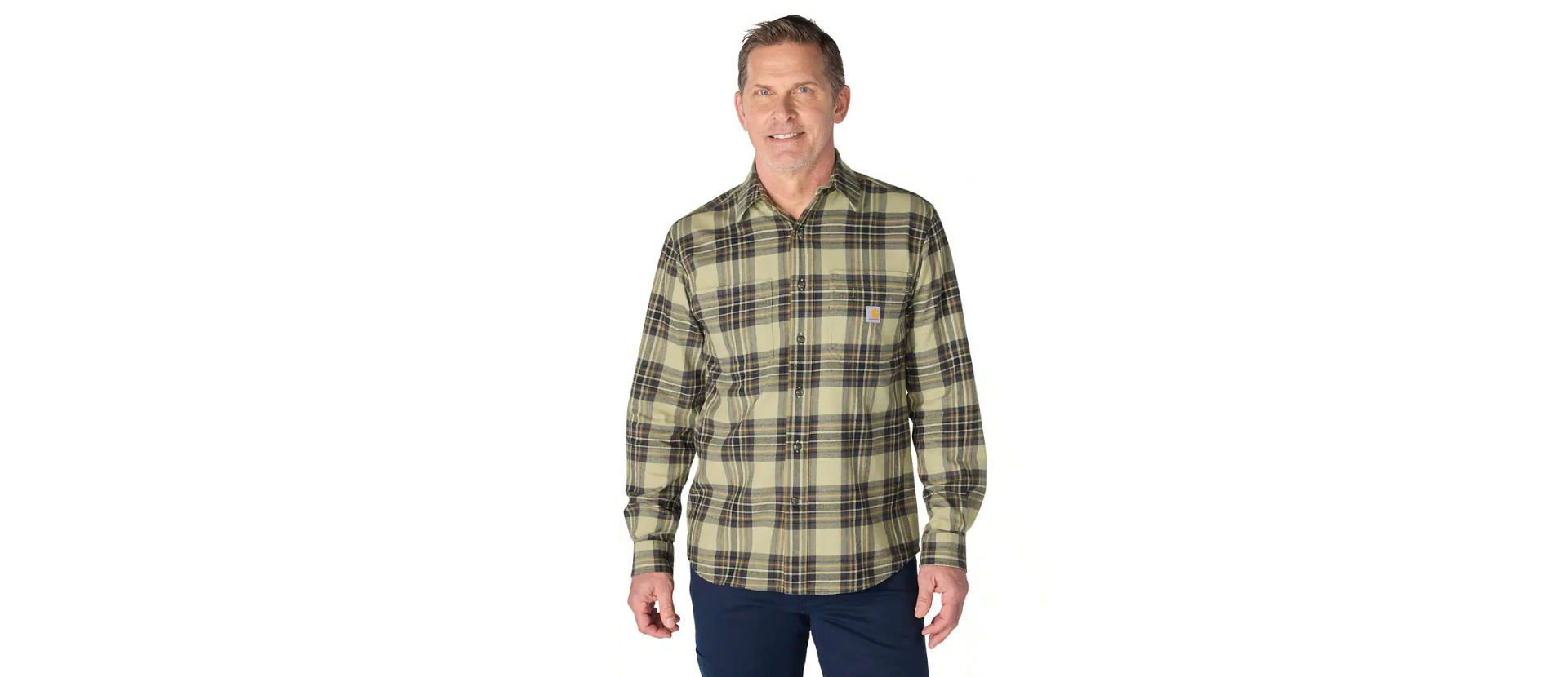 Carhartt Rugged Flex Relaxed Fit Midweight Flannel Long-Sleeve Plaid Shirt Men's