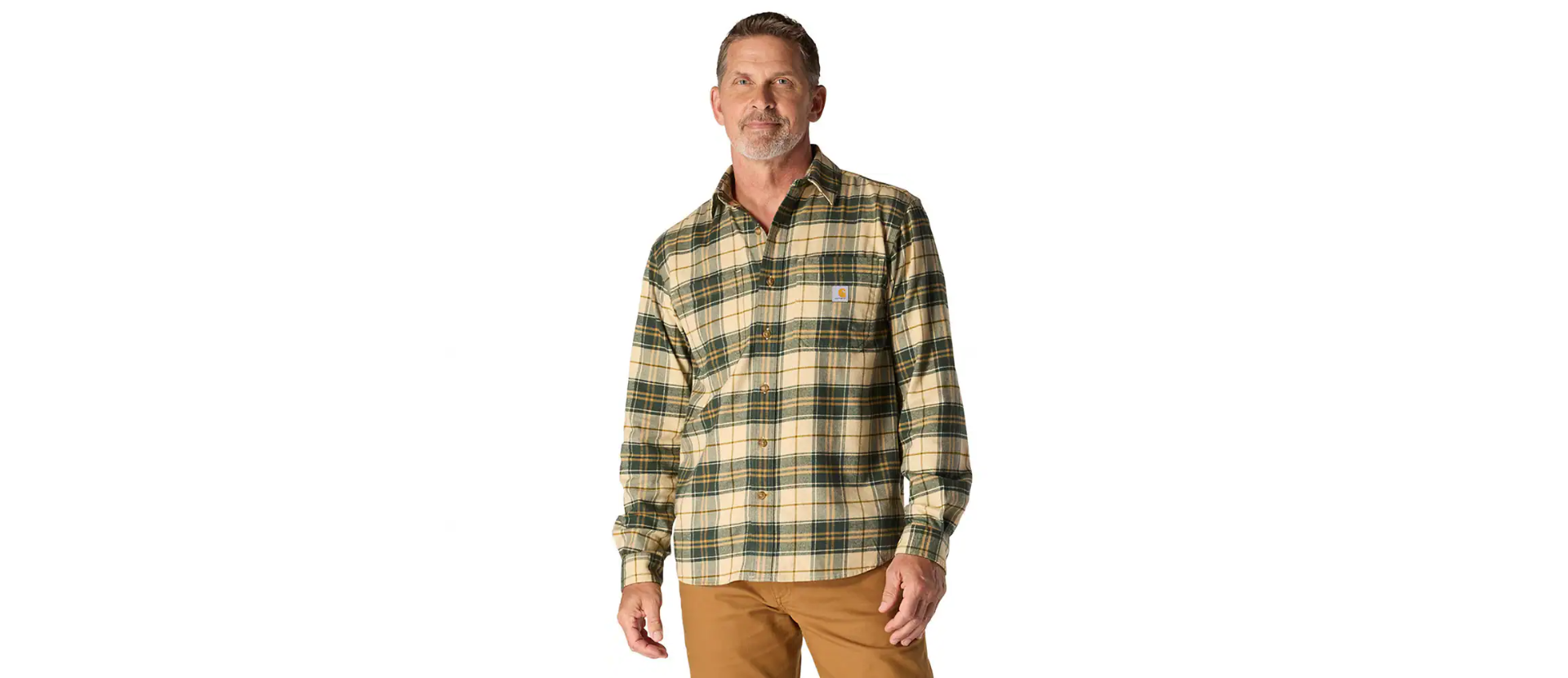 Carhartt Rugged Flex Relaxed Fit Midweight Flannel Long-Sleeve Plaid Shirt Men's