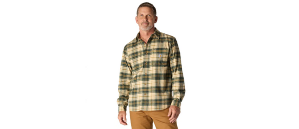 Carhartt Rugged Flex Relaxed Fit Midweight Flannel Long-Sleeve Plaid Shirt Men's