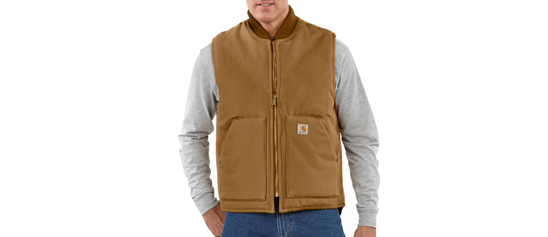 Carhartt Relaxed Fit Firm Duck Insulated Rib Collar Vest Men's