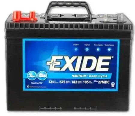 Exide Corp Deep Cycle Marine/RV Group 27 27MDC-EX Battery