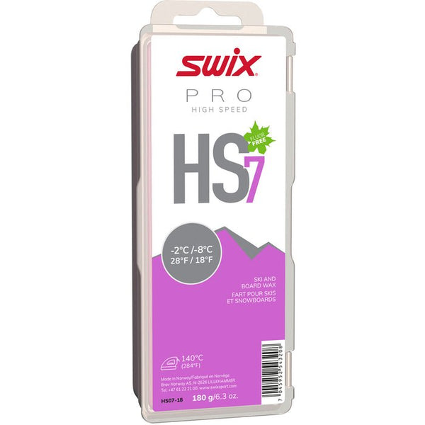 Swix Hs7 Violet Fluoro-Free Ski Glide Wax 180G