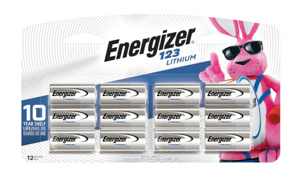 Energizer 123 Lithium Batteries (12-Pack), 3V Photo Batteries