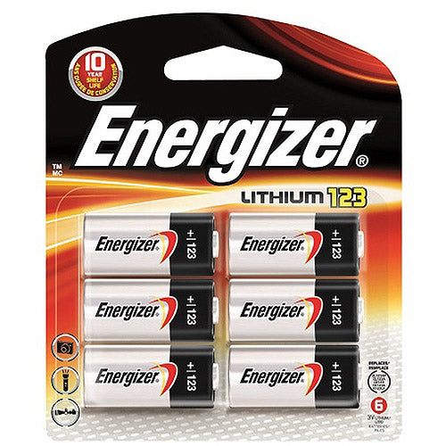 Energizer 3-Volt 123 Lithium Battery (6-Pack)