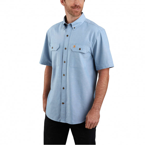 Carhartt Men's Loose Fit Medium Weight Chambray Short-Sleeved Shirt