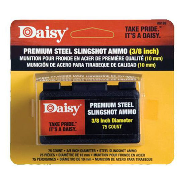 Daisy Premium Steel Sling Shot Ammo 3/8" Diameter Zinc Plated 75 Count