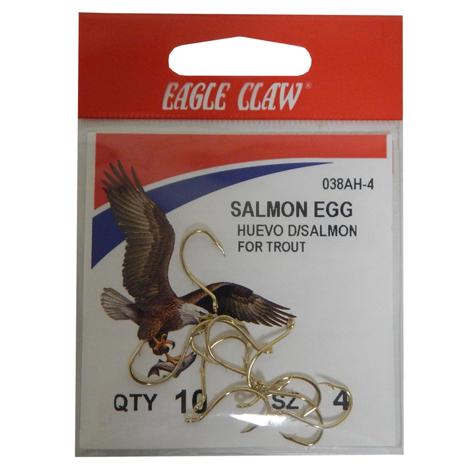 Eagle Claw Salmon Egg Baitholder Fish Hooks, Size 4 - Holiday Gift