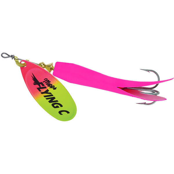 Mepps Flying C Spinner | Hot Pink-Hot Pink-Chartreuse; 5/8 Oz.