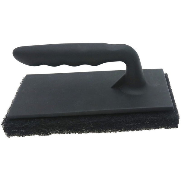 MR. BAR-B-Q Oversized Grill Scrub Brush with Extra Pad Cooking Accessory, Black