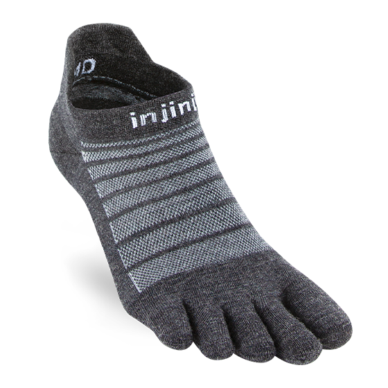 Injinji Run Lightweight No-Show Wool Socks
