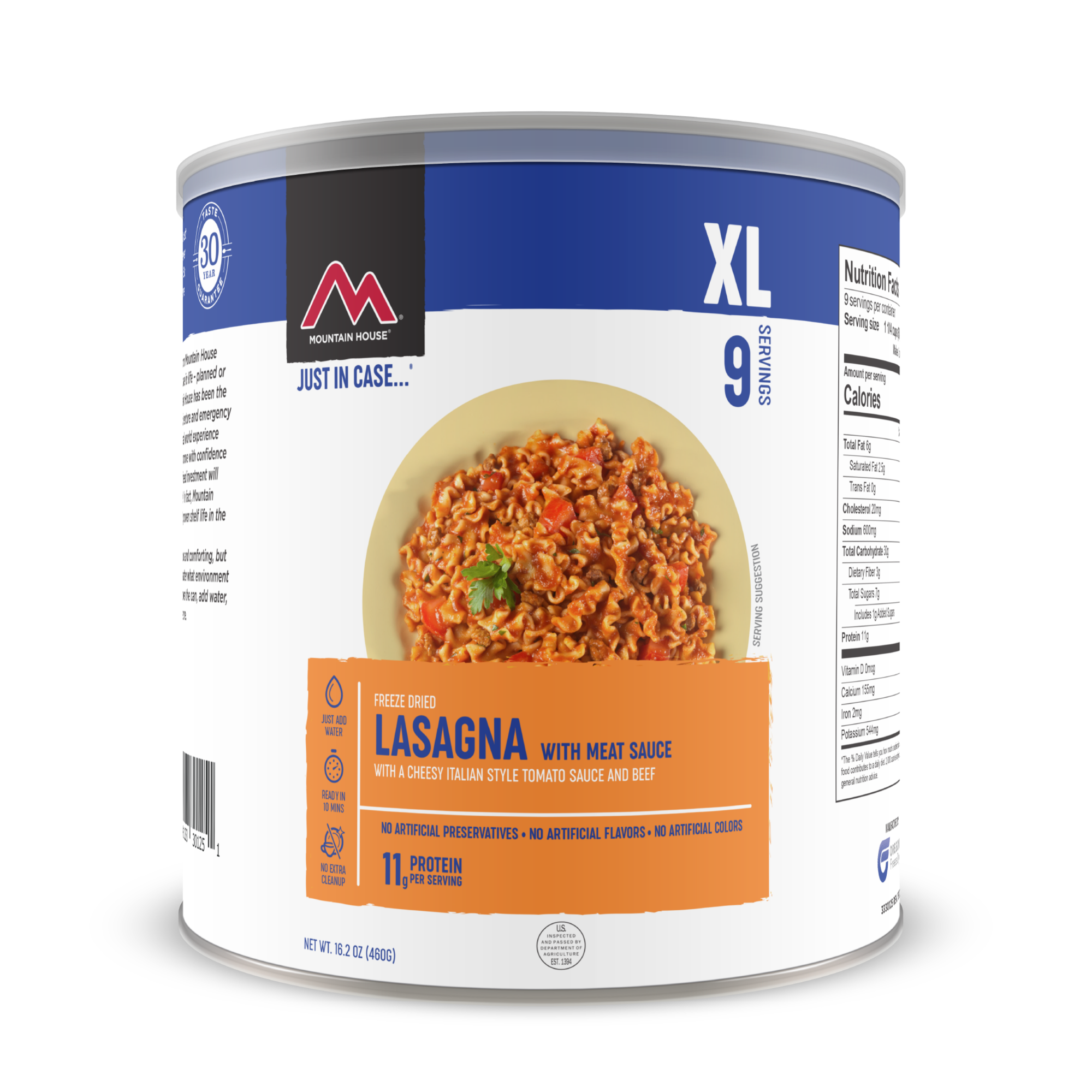 Mountain House Lasagna With Meat Sauce Can - Ascent Outdoors LLC