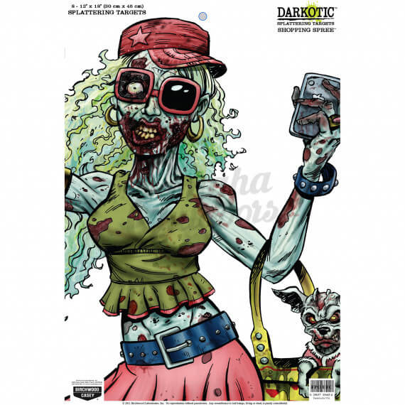Birchwood Casey Darkotic Paper Target Zombie Shopping Spree 12