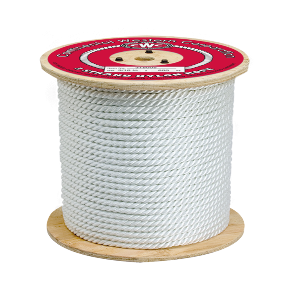 CWC 3-Strand Nylon Rope 1/2