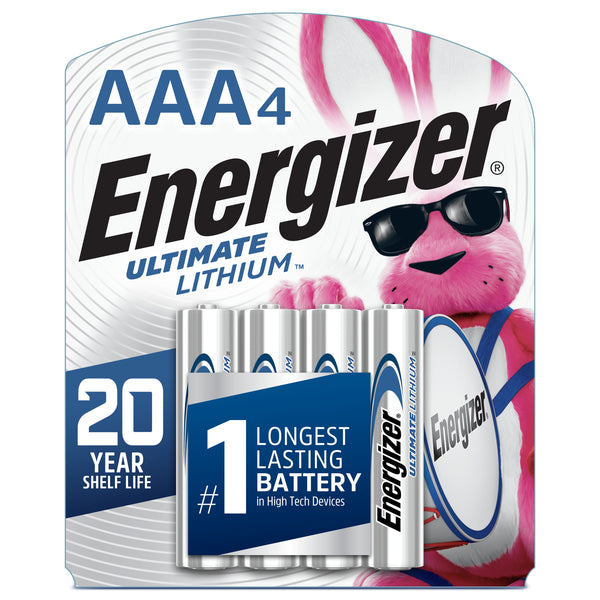 Energizer Ultimate Lithium AAA Batteries (4-Pack), Lithium Triple a Batteries