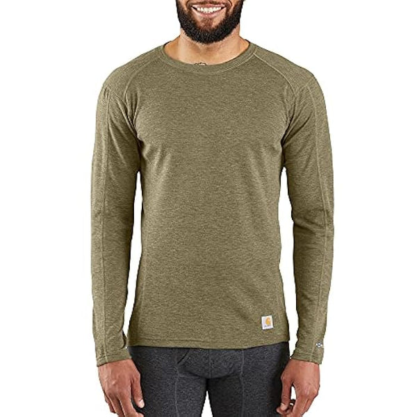 Carhartt Force Midweight Synthetic-Wool Blend Base Layer Crewneck Pocket Top Men's
