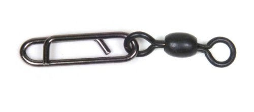 Stainless Fast Snap with Krok Swivel, Black, Large Sz5 70 5PK