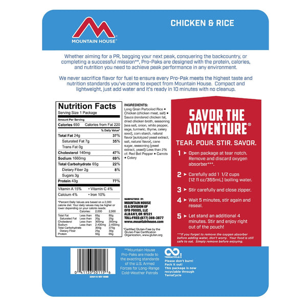 Mountain House Chicken & Rice Pro-Pak