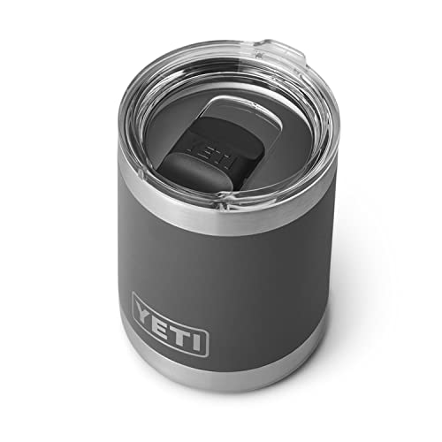 YETI 10 Oz. Rambler Lowball with MagSlider Lid, New Charcoal Gray